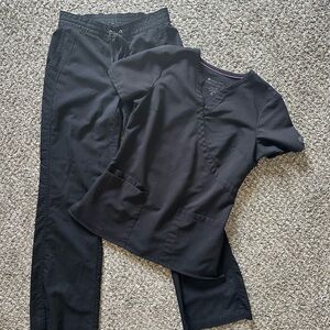 Healing Hands Black Scrub Set